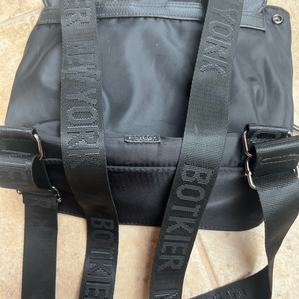 Botkier Trigger Nylon and Faux Leather Mini Backpack EUC